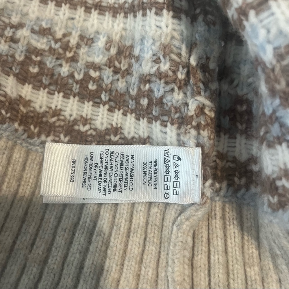 Jessica Simpson Beige Blue Brown Patterned Cardigan XS - Picture 3 of 11